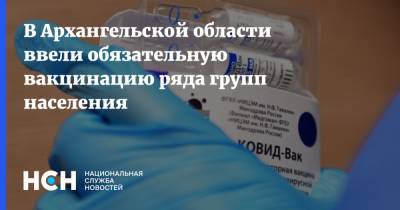 В Архангельской области ввели обязательную вакцинацию ряда групп населения
