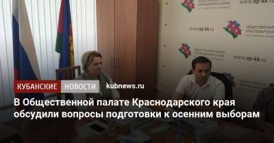 В Общественной палате Краснодарского края обсудили вопросы подготовки к осенним выборам