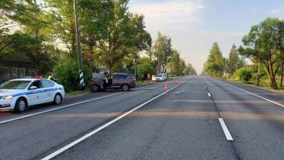 На трассе М-10 в Тверской области водитель уснул и врезался в столб, пассажирка погибла
