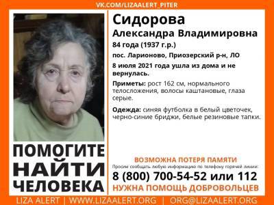 Пропавшую в начале июля в Приозерском районе пенсионерку нашли мертвой