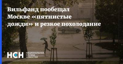 Вильфанд пообещал Москве «пятнистые дожди» и резкое похолодание