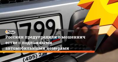 Россиян предупредили омошенничестве сподложными автомобильными номерами