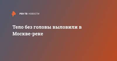 Тело без головы выловили в Москве-реке - ren.tv - Москва