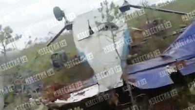 Появилось видео с места жесткой посадки Ан-28