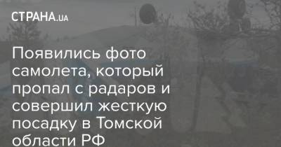 Появились фото самолета, который пропал с радаров и совершил жесткую посадку в Томской области РФ