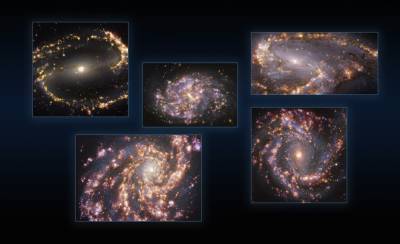 Видео дня: Космический фейерверк соседних галактик