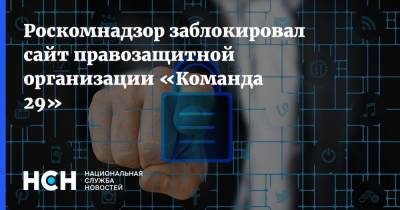 Роскомнадзор заблокировал сайт правозащитной организации «Команда 29»