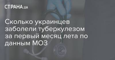Сколько украинцев заболели туберкулезом за первый месяц лета по данным МОЗ