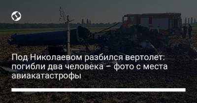 Под Николаевом разбился вертолет: погибли два человека – фото с места авиакатастрофы