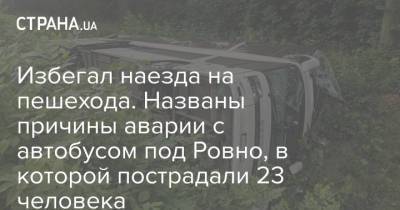Избегал наезда на пешехода. Названы причины аварии с автобусом под Ровно, в которой пострадали 23 человека
