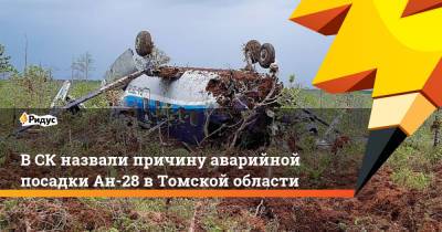 В СК назвали причину аварийной посадки Ан-28 в Томской области