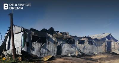 В Высокогорском районе Татарстана на животноводческой ферме сгорело здание