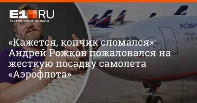 «Кажется, копчик сломался»: Андрей Рожков пожаловался на жесткую посадку самолета «Аэрофлота»
