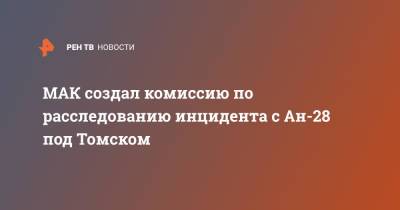 МАК создал комиссию по расследованию инцидента с Ан-28 под Томском