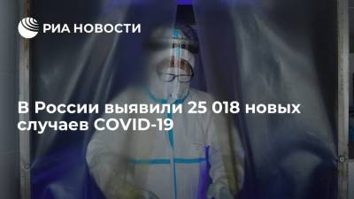 В России за сутки выявили 25 018 новых случаев коронавируса