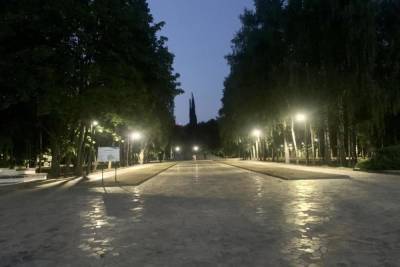 В Парке советско-польского братства по оружию в Рязани проверили работу новых фонарей