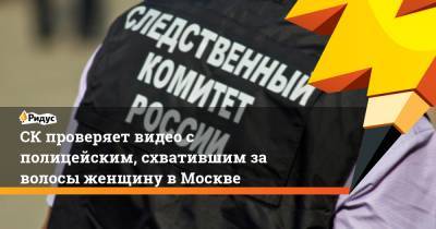 СК проверяет видео с полицейским, схватившим за волосы женщину в Москве