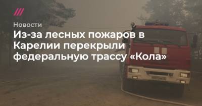 Из-за лесных пожаров в Карелии перекрыли федеральную трассу «Кола»