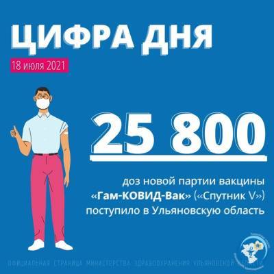 В Ульяновскую область доставили почти 26 тысяч доз вакцины Спутник V