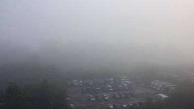 Осенний туман накрыл Новосибирск