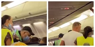 Украинца выгнали из самолета за отказ надевать маску, видео: откровенно хамил и грубил