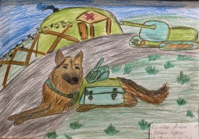 Юные москвичи среди самых активных участников конкурса рисунков о фронтовых собаках