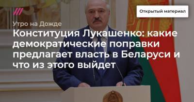 Конституция Лукашенко: какие демократические поправки предлагает власть в Беларуси и что из этого выйдет