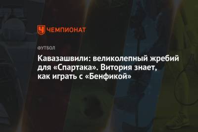 Кавазашвили: великолепный жребий для «Спартака». Витория знает, как играть с «Бенфикой»