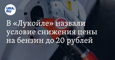 В «Лукойле» назвали условие снижения цены на бензин до 20 рублей