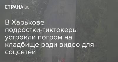 В Харькове подростки-тиктокеры устроили погром на кладбище ради видео для соцсетей