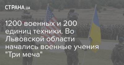 1200 военных и 200 единиц техники. Во Львовской области начались военные учения "Три меча"