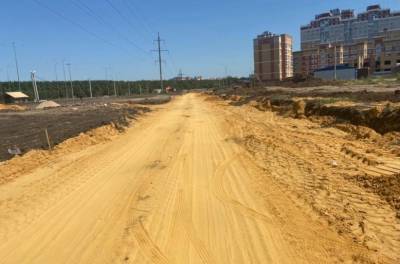 В микрорайоне «Елецкий» продолжается строительство дороги