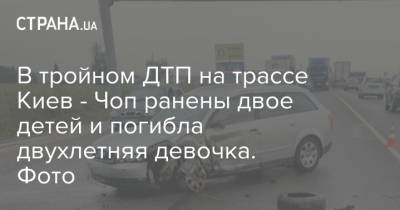В тройном ДТП на трассе Киев - Чоп ранены двое детей и погибла двухлетняя девочка. Фото