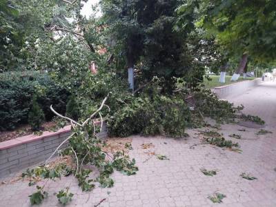 В Уфе бушевавшая ночью непогода повредила автомобили, линии электропередач и крыши жилых домов