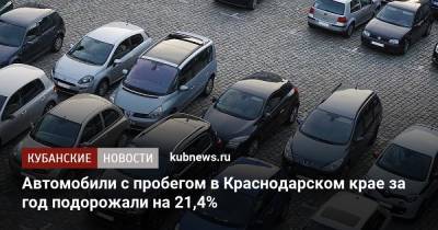 Автомобили с пробегом в Краснодарском крае за год подорожали на 21,4%