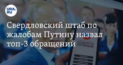 Свердловский штаб по жалобам Путину назвал топ-3 обращений. Их отрабатывают через WhatsApp