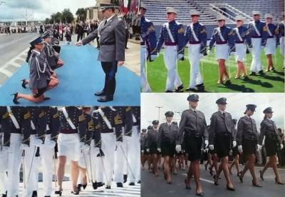 В Минобороны объяснили «парад на каблуках» и указали пальцем на другие страны