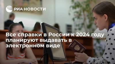 Чернышенко: власти России планируют к 2024 году предоставлять все справки в электронном виде