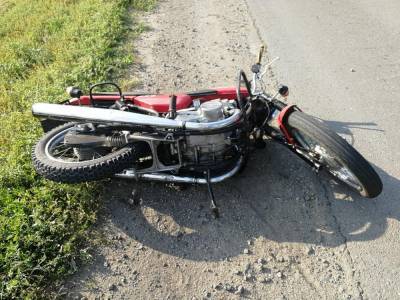 Мотоциклист перевернулся на трассе в Липецкой области