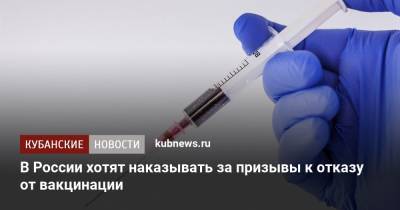 В России хотят наказывать за призывы к отказу от вакцинации