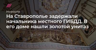 На Ставрополье задержали начальника местного ГИБДД. В его доме нашли золотой унитаз