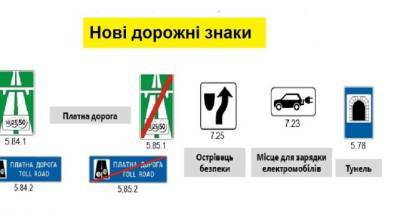 Новые дорожные знаки появятся осенью в Украине