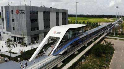 В Китае продемонстрировали поезд на магнитной подвеске, который развивает скорость 600 км/ч - belta.by - Китай - Белоруссия - Шанхай - Циндао