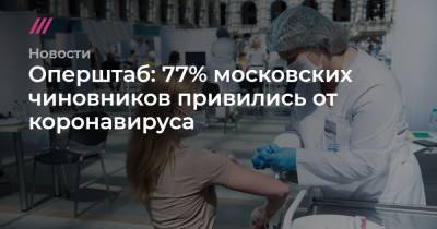 Оперштаб: 77% московских чиновников привились от коронавируса