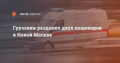 Грузовик раздавил двух пешеходов в Новой Москве
