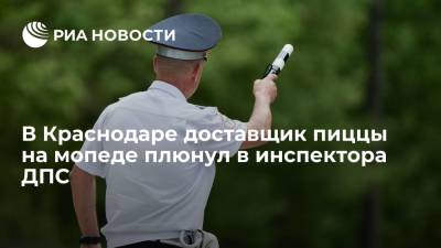 Полиция Краснодара возбудила два дела против доставщика пиццы, плюнувшего в инспектора ДПС
