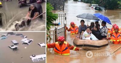 Потоп в Хэнане: наводнение в Китае разрушило плотину и затопило метро - фото, видео