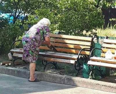 Пенсионерка, спилившая лавку в Киеве, объяснила свой поступок, но просчиталась и будет наказана