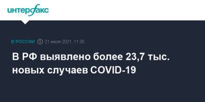 В РФ выявлено более 23,7 тыс. новых случаев COVID-19