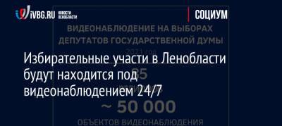 Избирательные участи в Ленобласти будут находится под видеонаблюдением 24/7